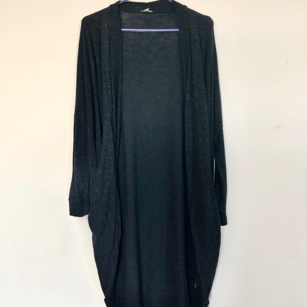Long Navy Blue Cardigan